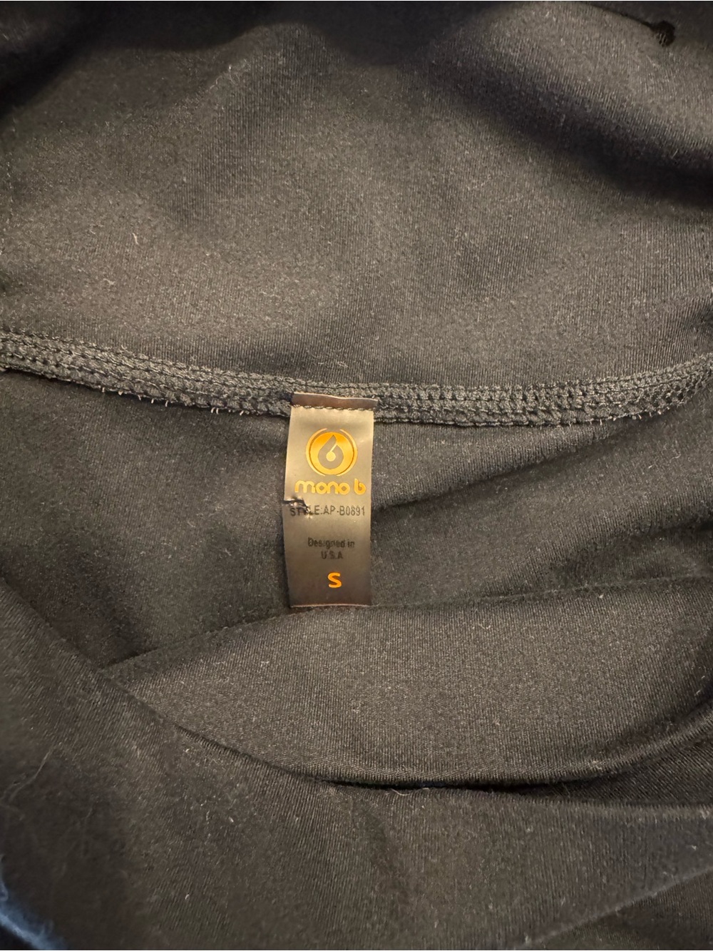 Mono B Black High-Waist Flare Yoga Pants Small - Picture 5 of 5
